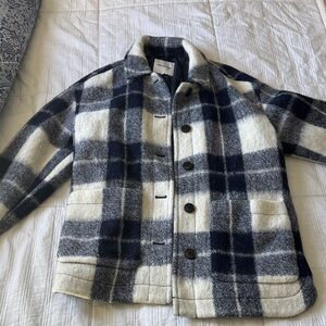 Madewell white and blue jacket